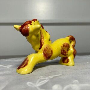 MCM little red & yellow pony ceramic figurine